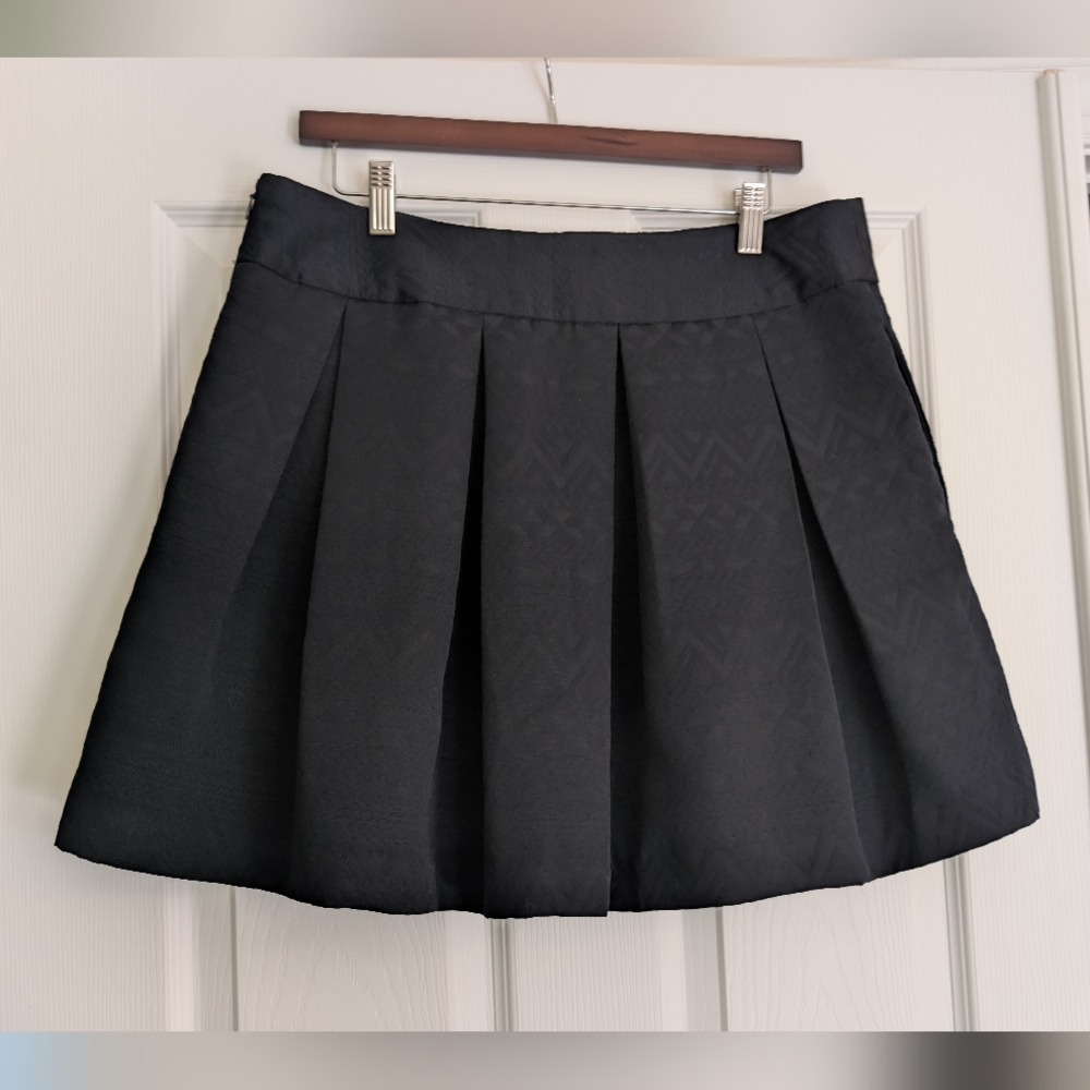 Banana Republic Black Pleated A-Line Skirt